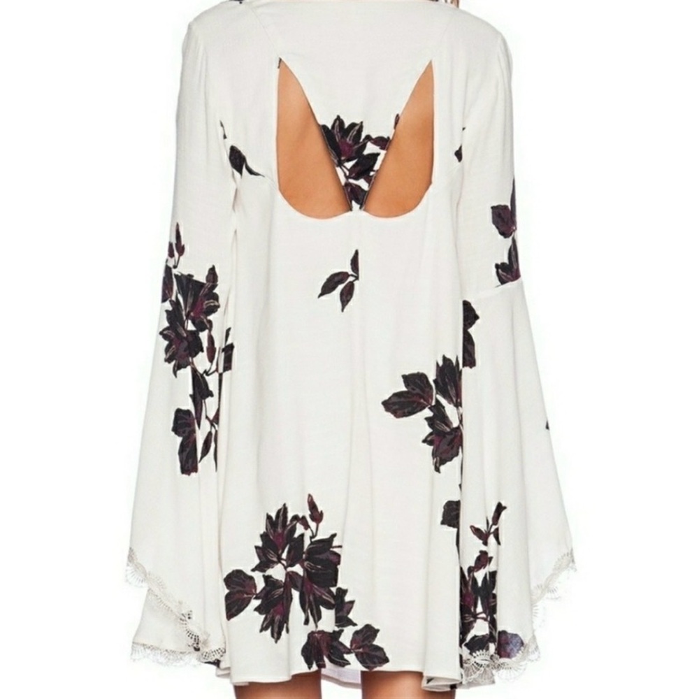 Free People Floral Bell Sleeve Dress